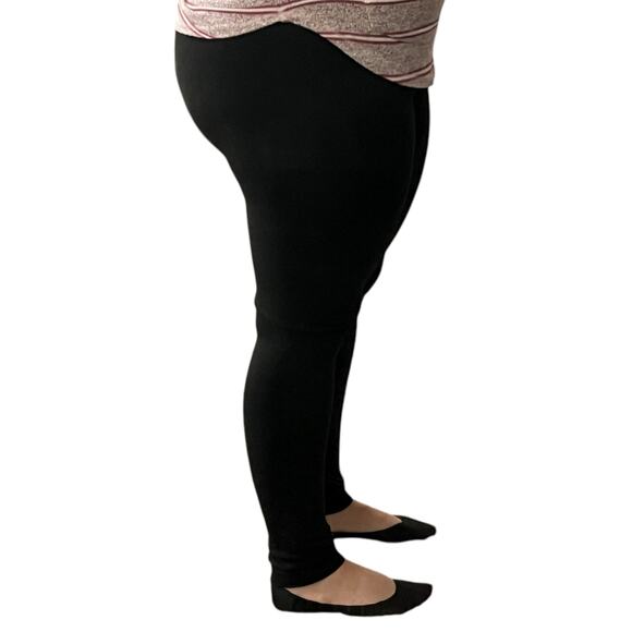 Connection 18 SIZE 1X Cozy Warm Comfort Seamless Fleece Lined Mid Rise Leggings - Picture 8 of 10